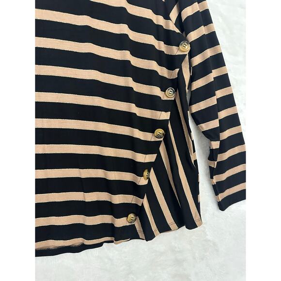 New Soft Surroundings Smooth Sailing Tee Tunic Top 2X Stripe - Picture 3 of 7